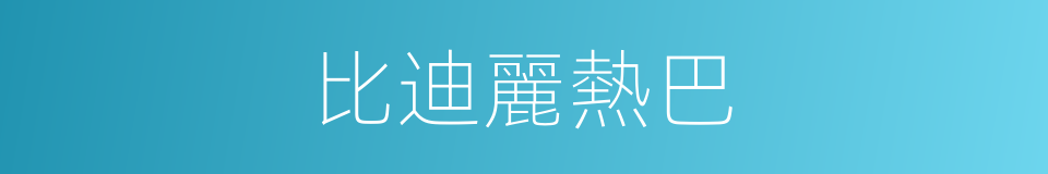 比迪麗熱巴的同義詞