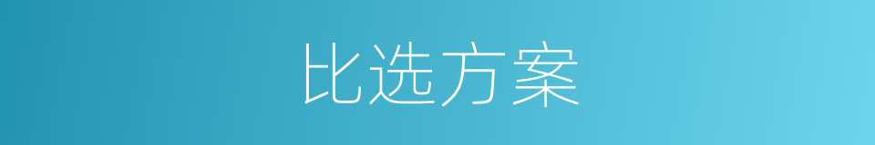 比选方案的同义词