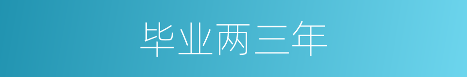 毕业两三年的同义词