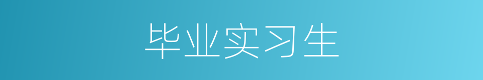 毕业实习生的同义词