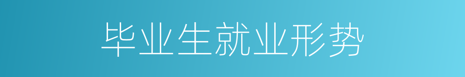 毕业生就业形势的同义词