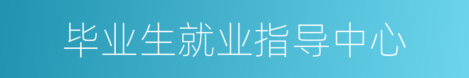毕业生就业指导中心的同义词