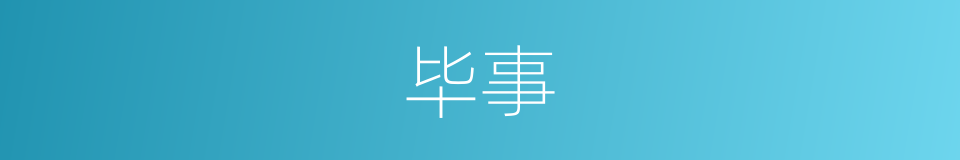 毕事的同义词