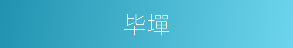毕墠的同义词