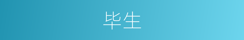毕生的意思