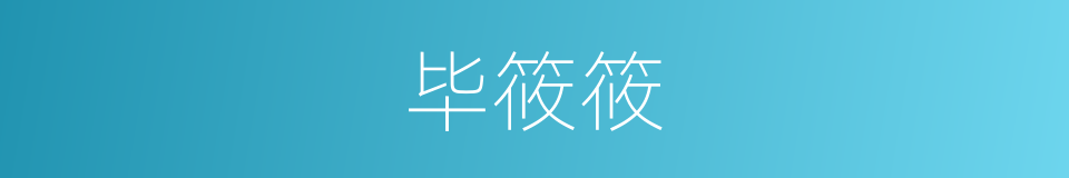 毕筱筱的同义词