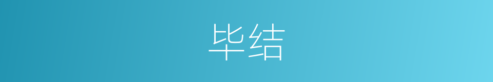 毕结的意思