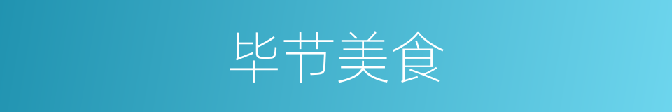 毕节美食的同义词