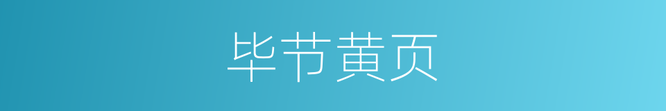 毕节黄页的同义词