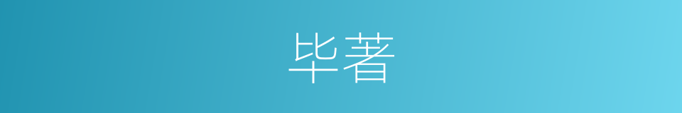 毕著的同義詞