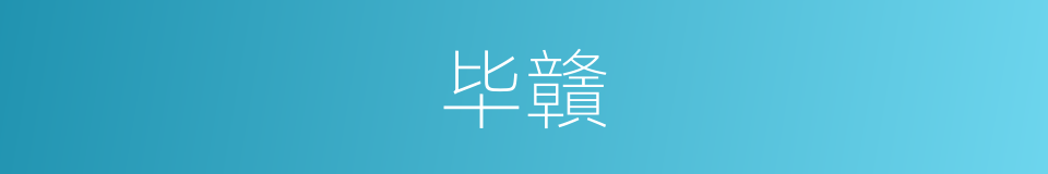 毕贛的同義詞