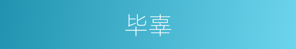 毕辜的意思