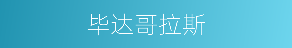 毕达哥拉斯的意思