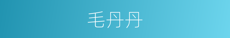 毛丹丹的同义词