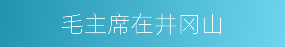毛主席在井冈山的同义词