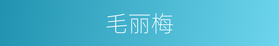 毛丽梅的同义词