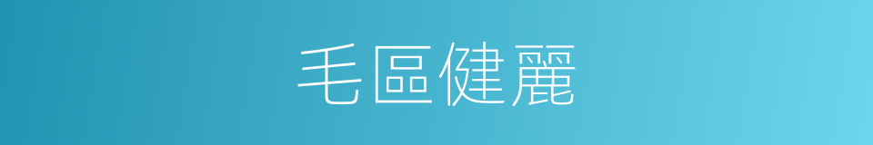 毛區健麗的同義詞