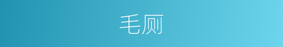 毛厕的意思