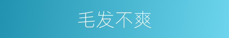 毛发不爽的意思