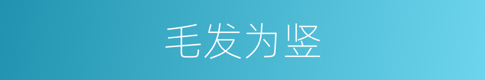 毛发为竖的意思