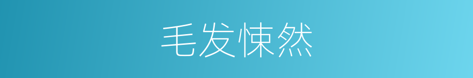 毛发悚然的意思