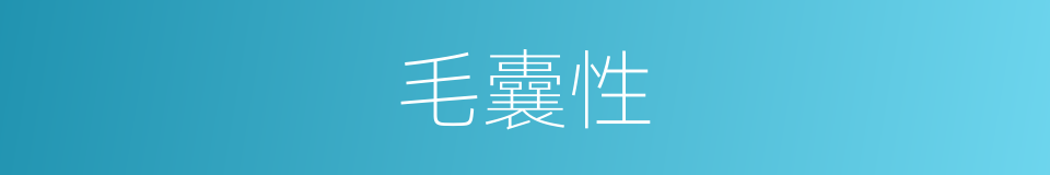 毛囊性的同义词