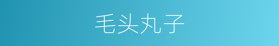毛头丸子的同义词