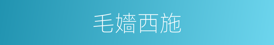 毛嬙西施的同義詞