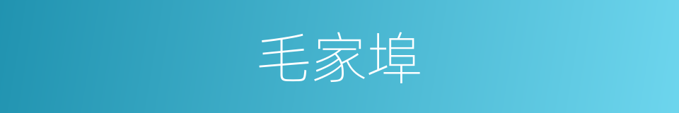 毛家埠的同义词