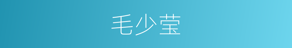 毛少莹的同义词