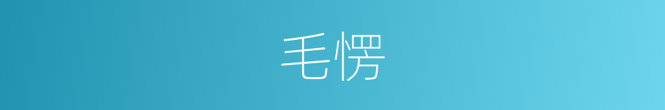 毛愣的意思