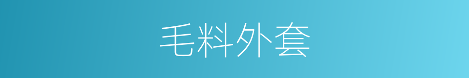 毛料外套的同义词