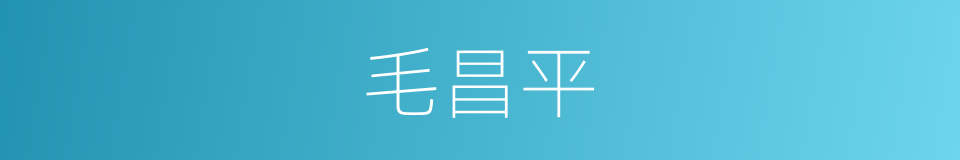 毛昌平的同义词