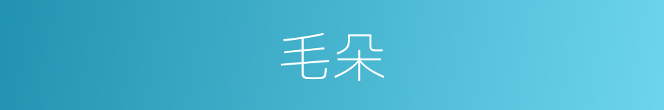 毛朵的同义词