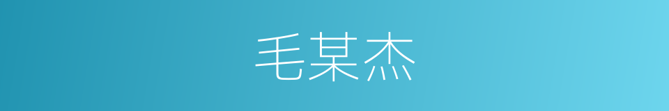 毛某杰的同义词