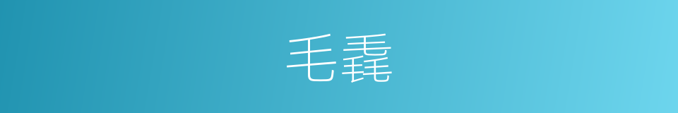 毛毳的意思