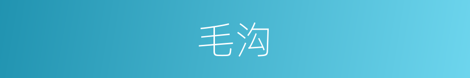 毛沟的同义词