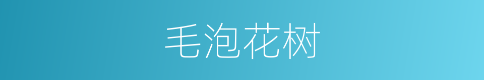 毛泡花树的同义词
