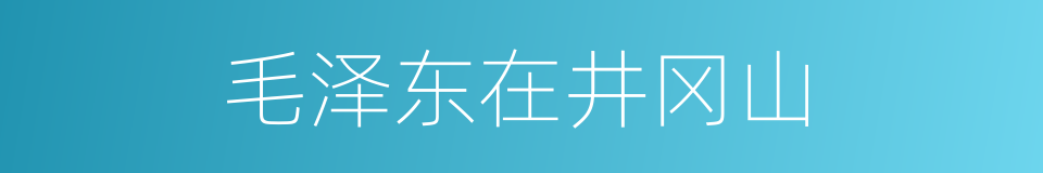 毛泽东在井冈山的同义词