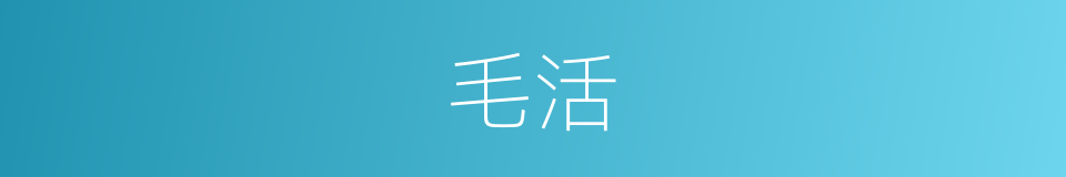 毛活的意思