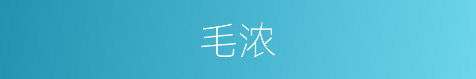 毛浓的同义词