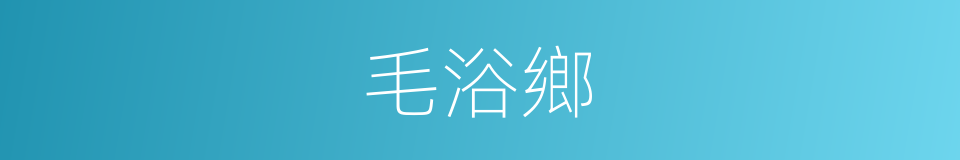 毛浴鄉的同義詞
