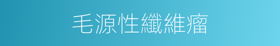 毛源性纖維瘤的同義詞