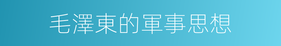 毛澤東的軍事思想的同義詞