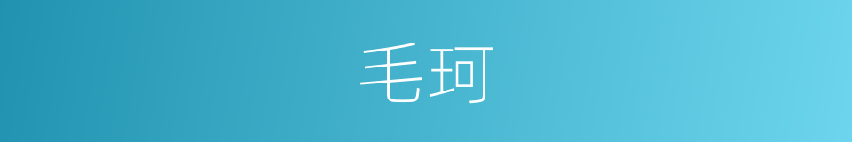 毛珂的同义词
