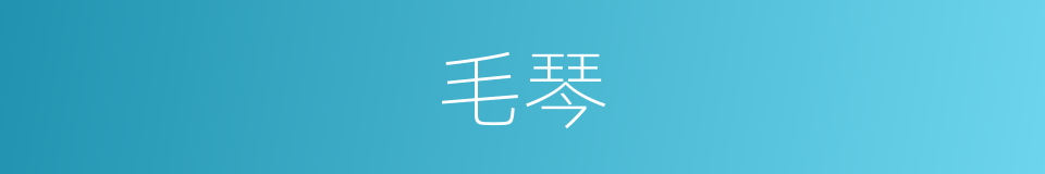 毛琴的同义词