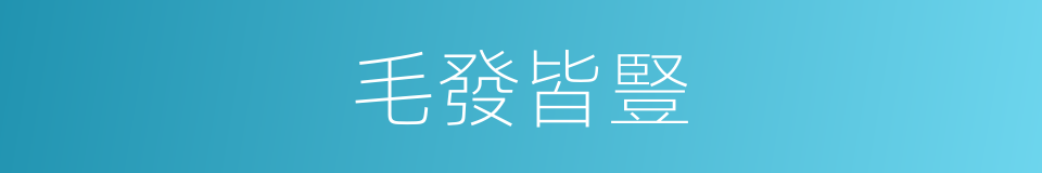 毛發皆豎的意思