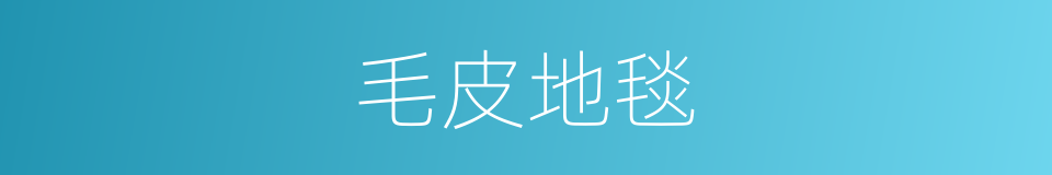 毛皮地毯的同义词