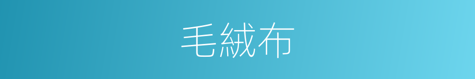 毛絨布的同義詞