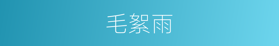 毛絮雨的同义词